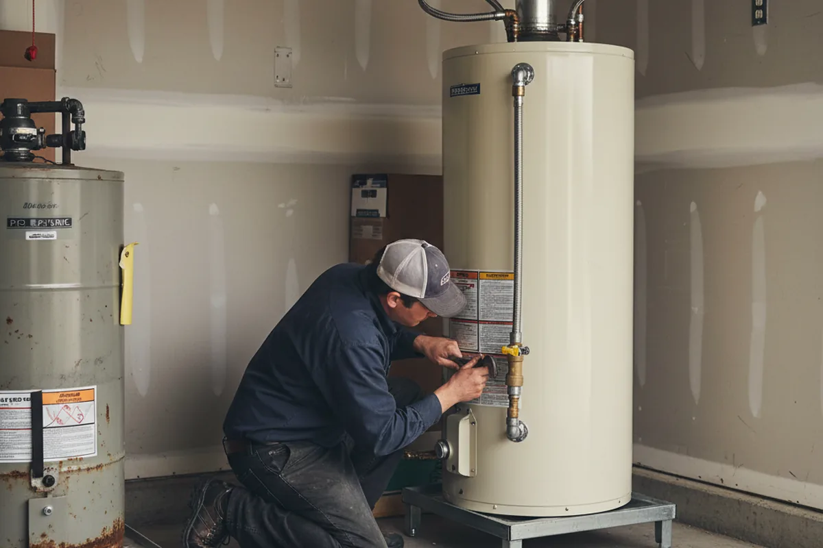 Water heater and shutoff valve replacement in Pullman