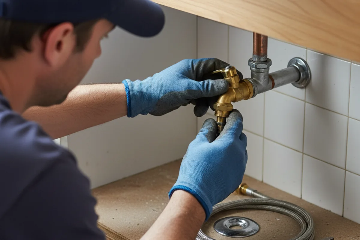 Shutoff valve and fitting work during Well Pump Repair in Pullman
